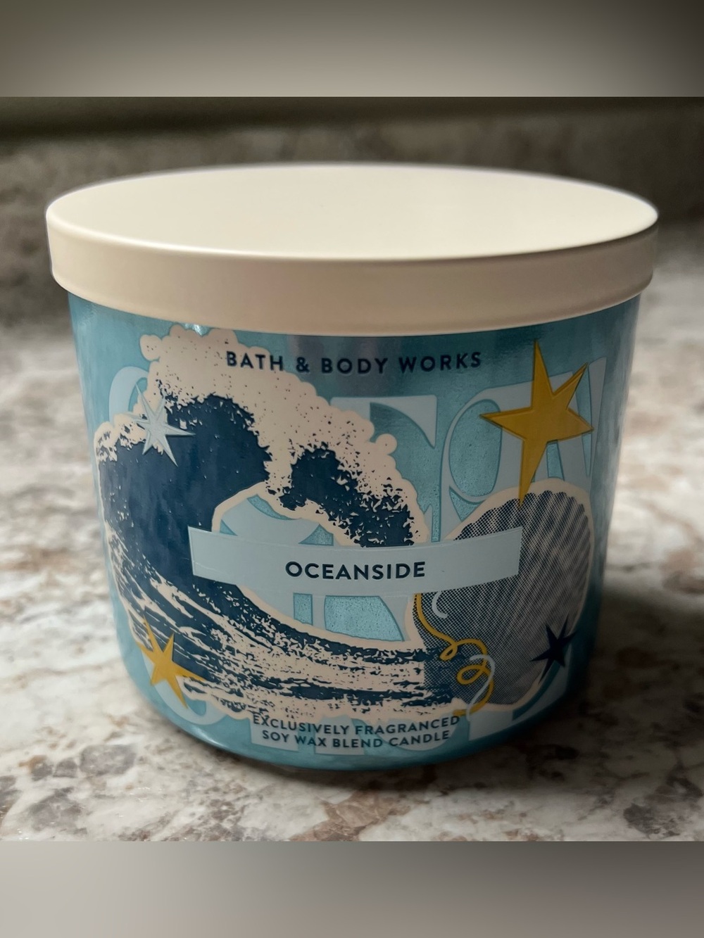 Bath & Body Works 3-Wick candles — NEW Morning Rainstorm and LIKE NEW Oceanside - Picture 8 of 13